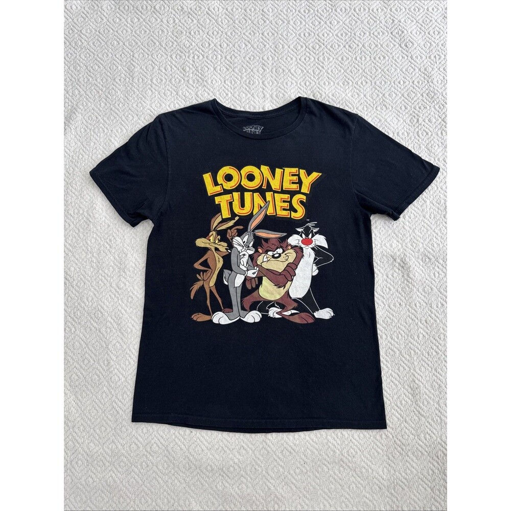 Looney Tunes Front Back Double Graphic T Shirt Bugs Taz Sylvester Coyote Sz M